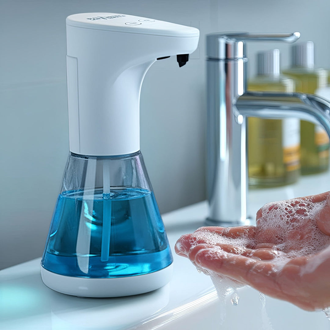 Automatski spremnik-dispenser za tekuća sapuna, dezinfekcijska sredstva i gele Promedix PR-530 480 ml, napajan s 4 AA baterije