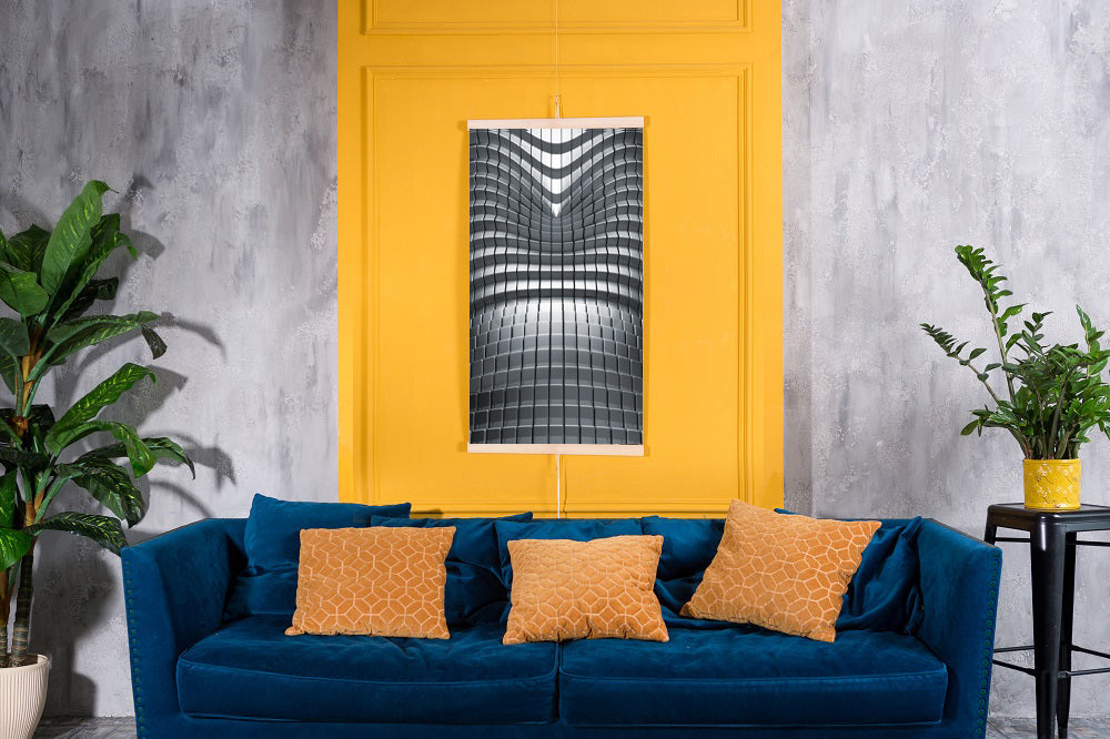 Infracrveni grijač – fleksibilni grijaći panel 430W TRIO uzorak 7 apstrakcija, dimenzije 100x57 cm s regulatorom