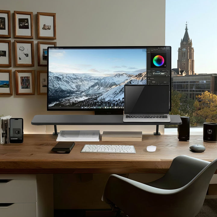 Ergo Office polica za monitor za stol, s vijkovima, 13"–32", max. 20 kg, ER-409