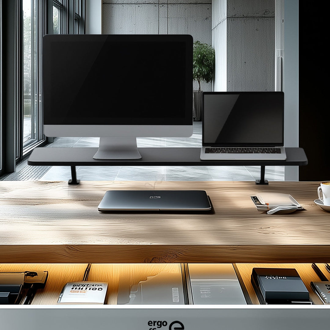 Ergo Office polica za monitor za stol, s vijkovima, 13"–32", max. 20 kg, ER-409