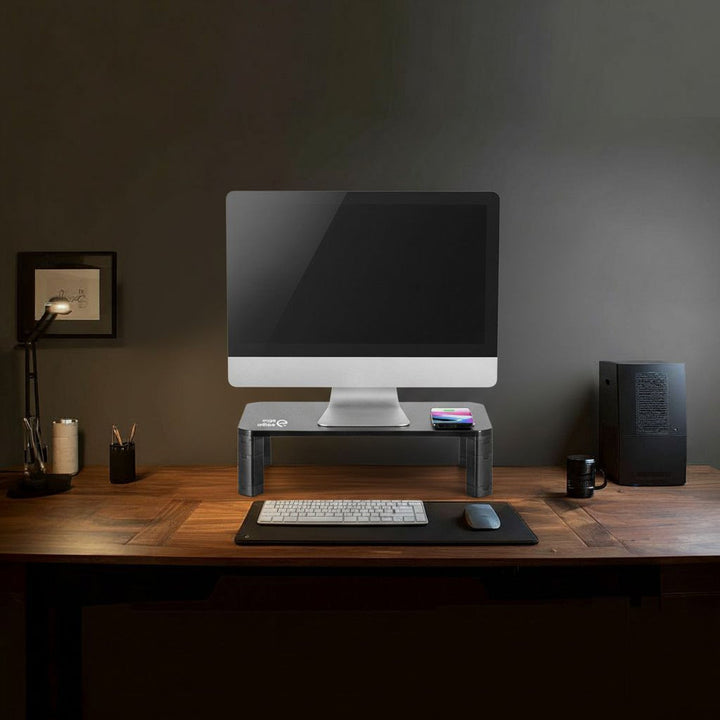 Ergo Office stalak za monitor, podesiv, s Qi bežičnim punjačem, max. 20 kg, 17–32", ER-415