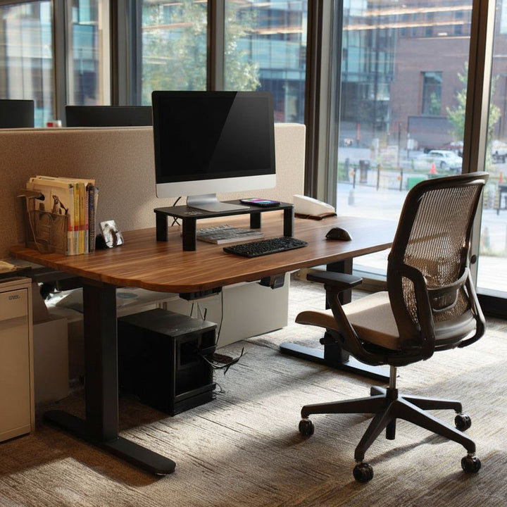 Ergo Office stalak za monitor, podesiv, s Qi bežičnim punjačem, max. 20 kg, 17–32", ER-415