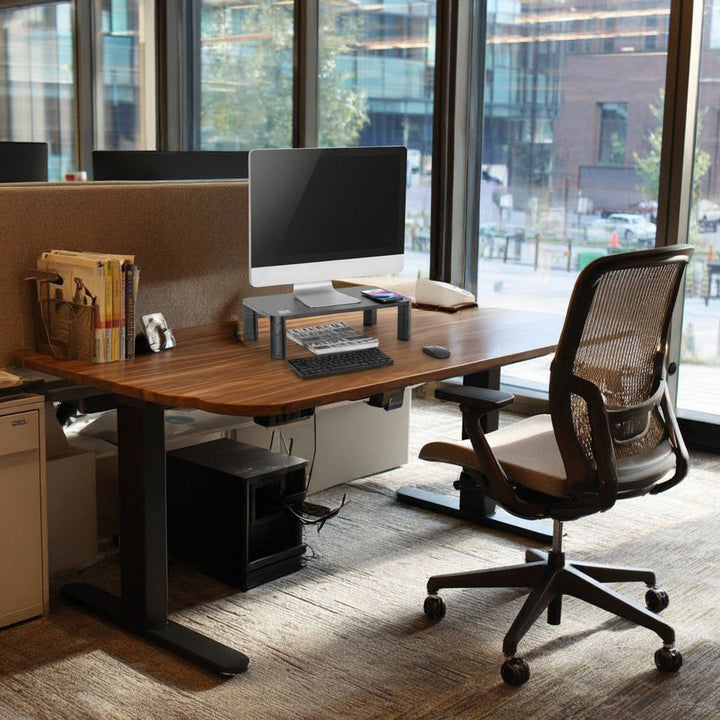Ergo Office stalak za monitor, podesiv, s Qi bežičnim punjačem, max. 20 kg, 17–32", ER-415