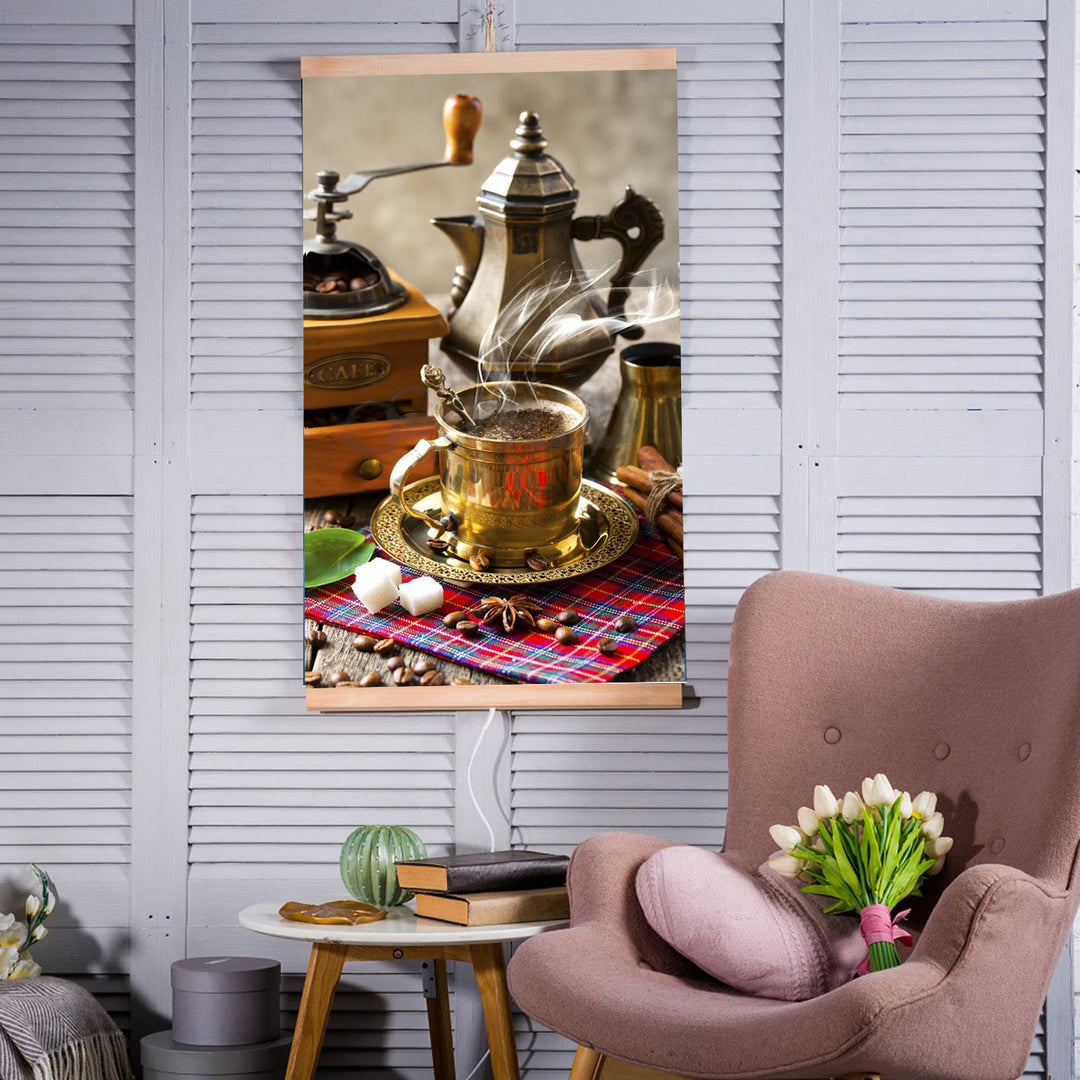 Infracrveni grijač – fleksibilni grijaći panel 430 W, TRIO uzorak 5 kava, dimenzije 100×57 cm s regulatorom