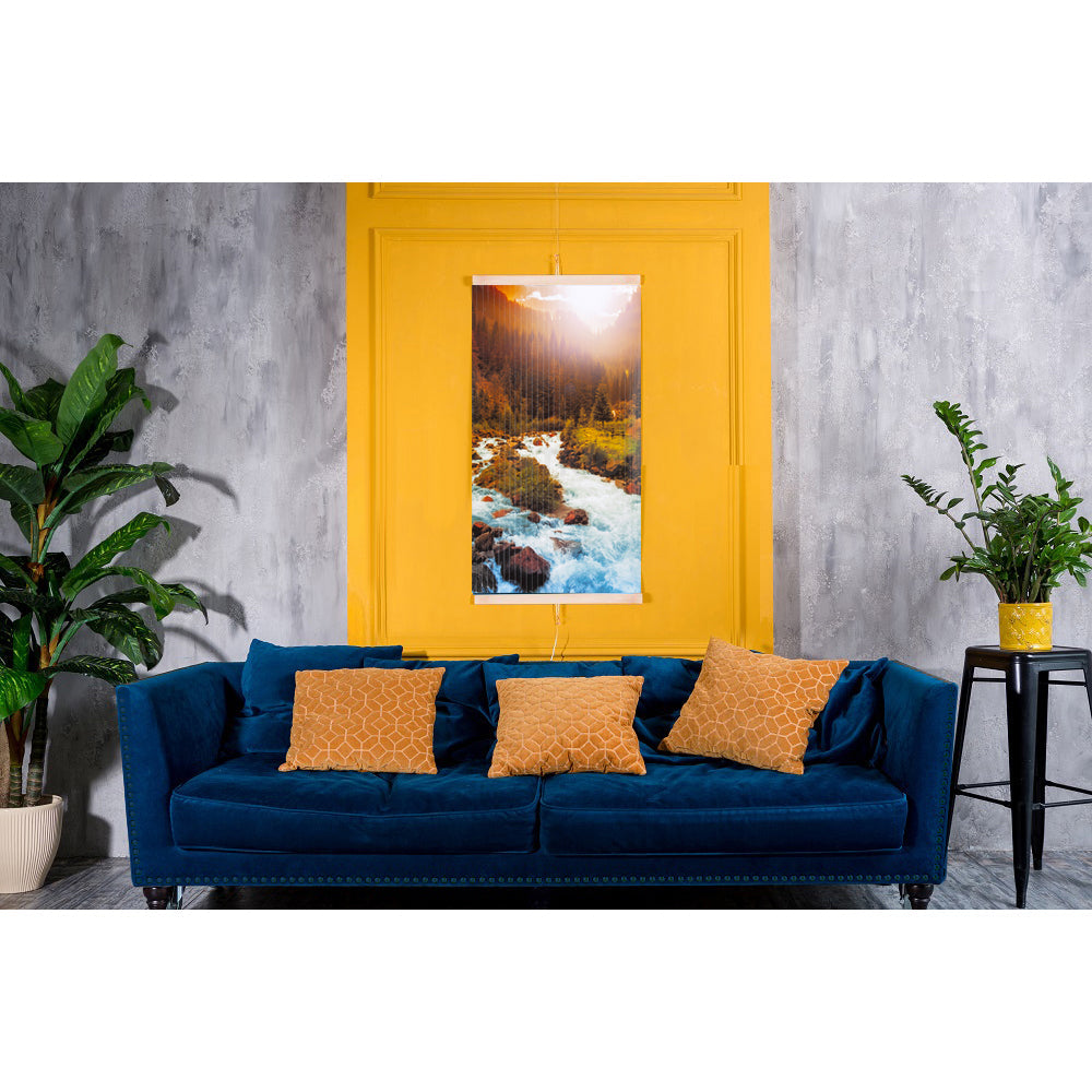 Infracrveni grijač – fleksibilni grijaći panel 430W TRIO uzorak 10 river, dimenzije 100x57 cm s regulatorom