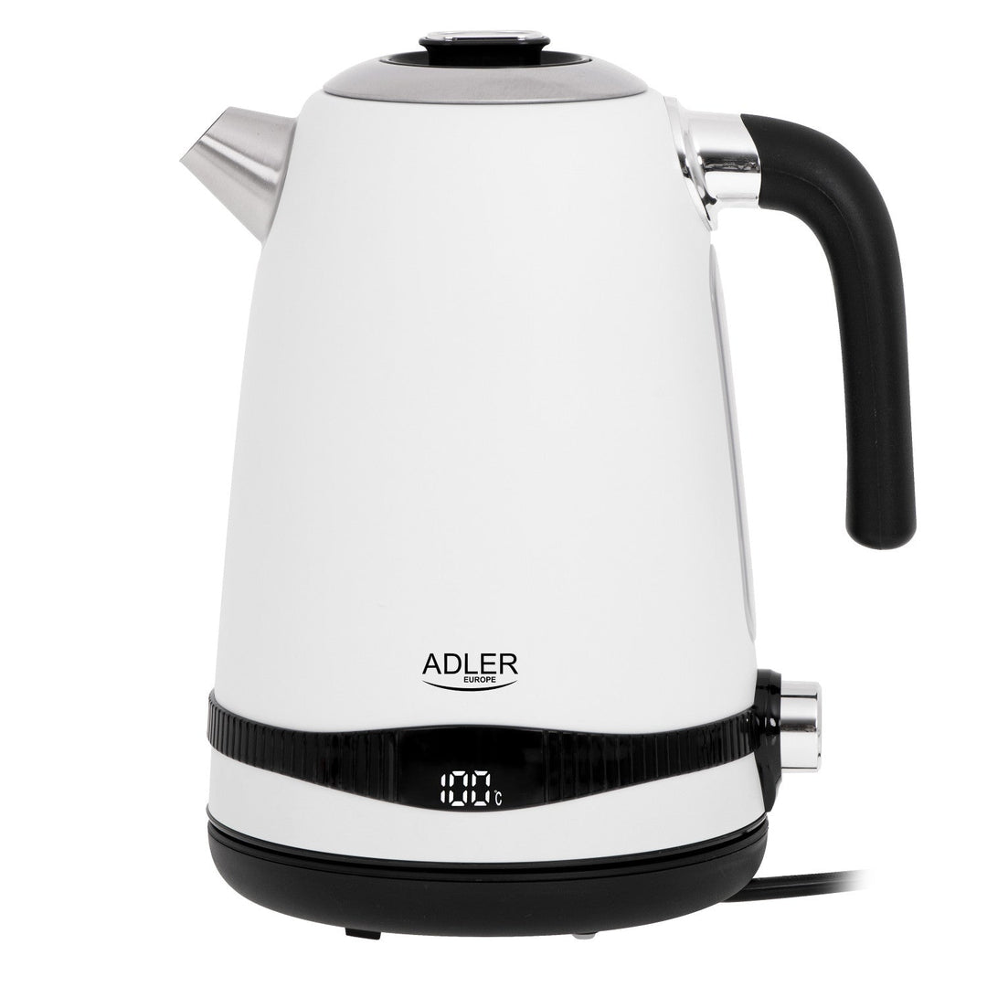 Adler električni kuhalo za vodu, bežično, LCD zaslon, 2200 W, 1,7 l, AD 1295w