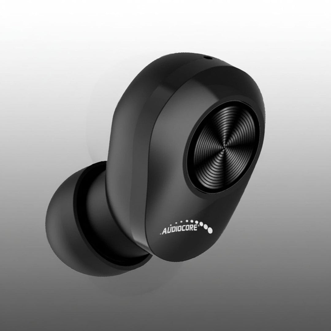 Audiocore TWS BT 5.1 slušalice za uho s bazom za punjenje od 300 mAh, slušalice od 30 mAh, crne AC580