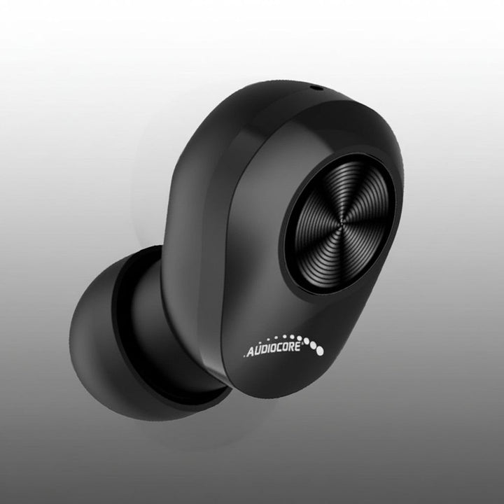 Audiocore TWS BT 5.1 slušalice za uho s bazom za punjenje od 300 mAh, slušalice od 30 mAh, crne AC580