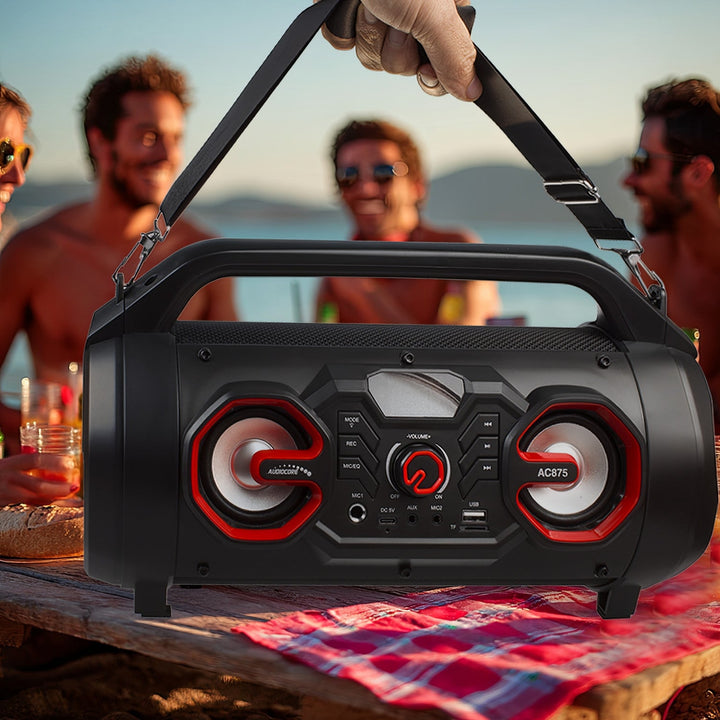 Audiocore Bazooka prijenosni zvučnik, Bluetooth 5.0, FM radio, micro SD, SD, IPX4, 2000 mAh, AC875