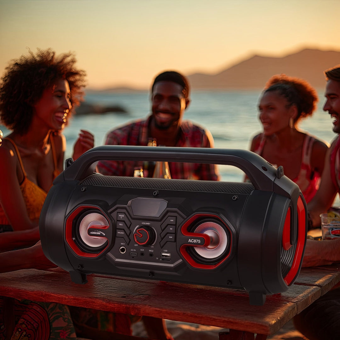 Audiocore Bazooka prijenosni zvučnik, Bluetooth 5.0, FM radio, micro SD, SD, IPX4, 2000 mAh, AC875