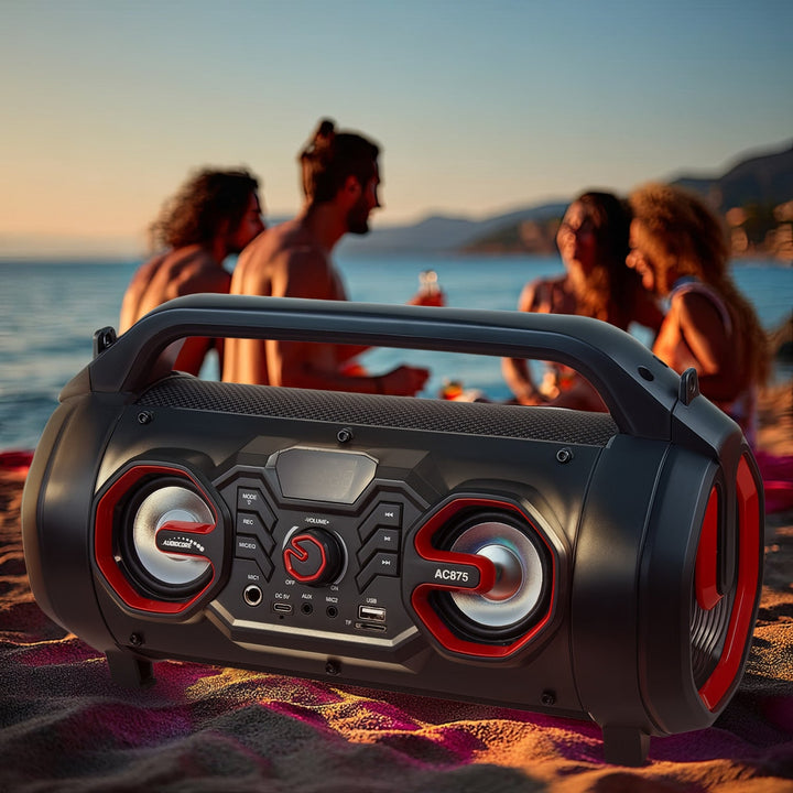 Audiocore Bazooka prijenosni zvučnik, Bluetooth 5.0, FM radio, micro SD, SD, IPX4, 2000 mAh, AC875