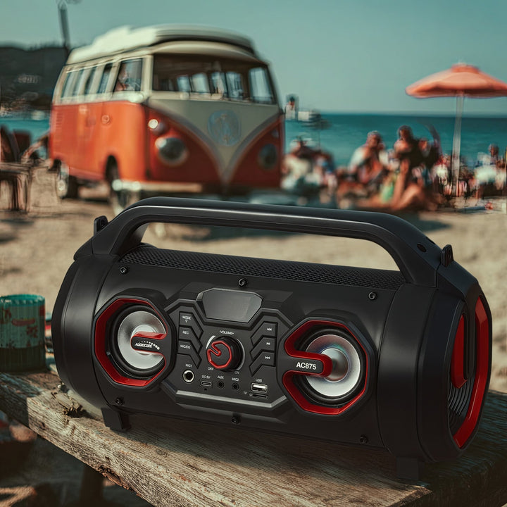 Audiocore Bazooka prijenosni zvučnik, Bluetooth 5.0, FM radio, micro SD, SD, IPX4, 2000 mAh, AC875