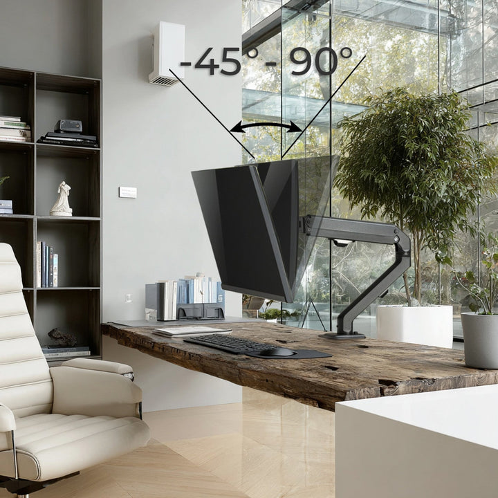 Maclean univerzalni stolni nosač za monitore, mehaničko opružno opružanje 17"-27" 7 kg, VESA 75x75, 100x100, MC-906