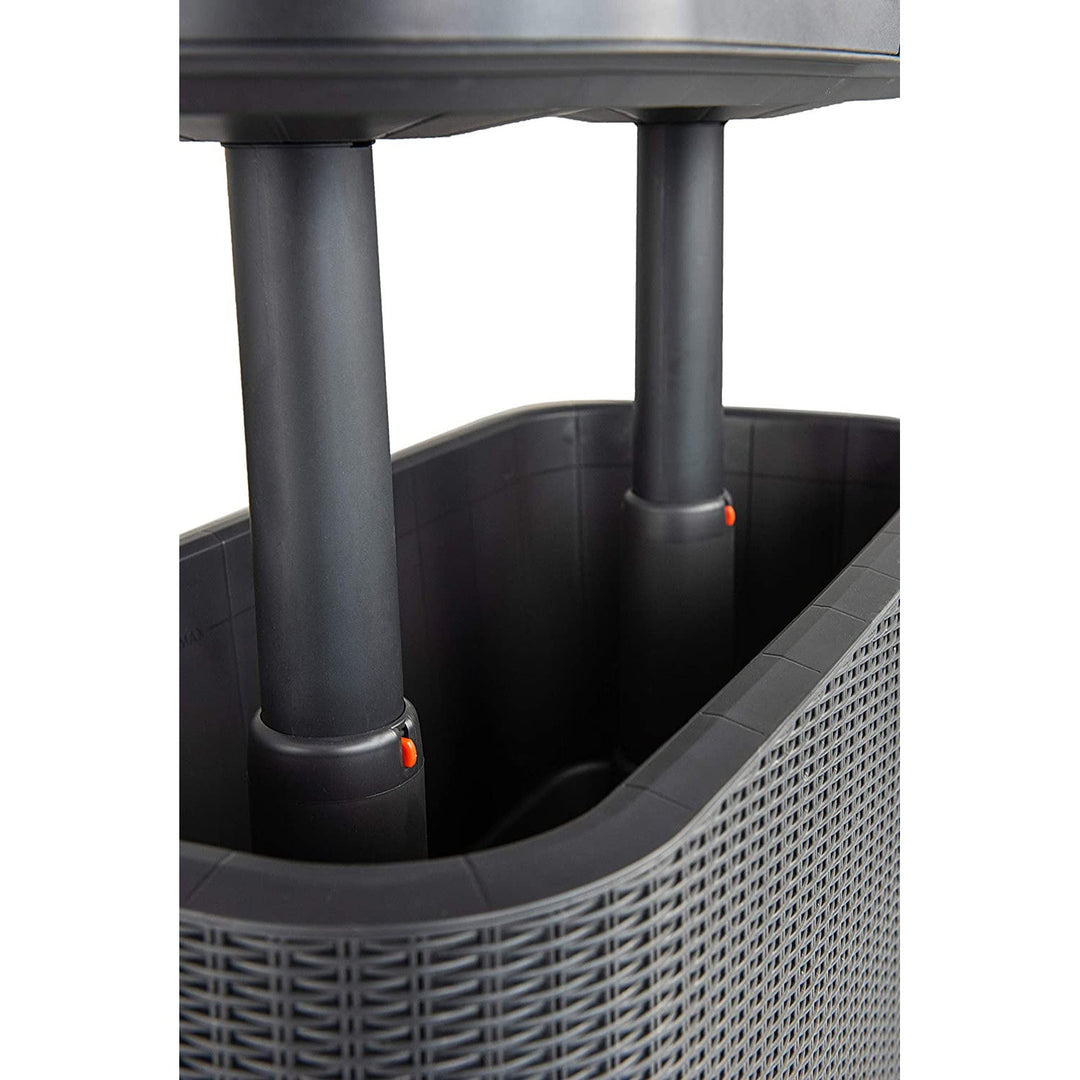 Keter 2-u-1 vrtni bar stol, bar s Bevy Cool Bar Rattan posudom za hlađenje