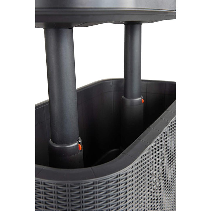 Keter 2-u-1 vrtni bar stol, bar s Bevy Cool Bar Rattan posudom za hlađenje