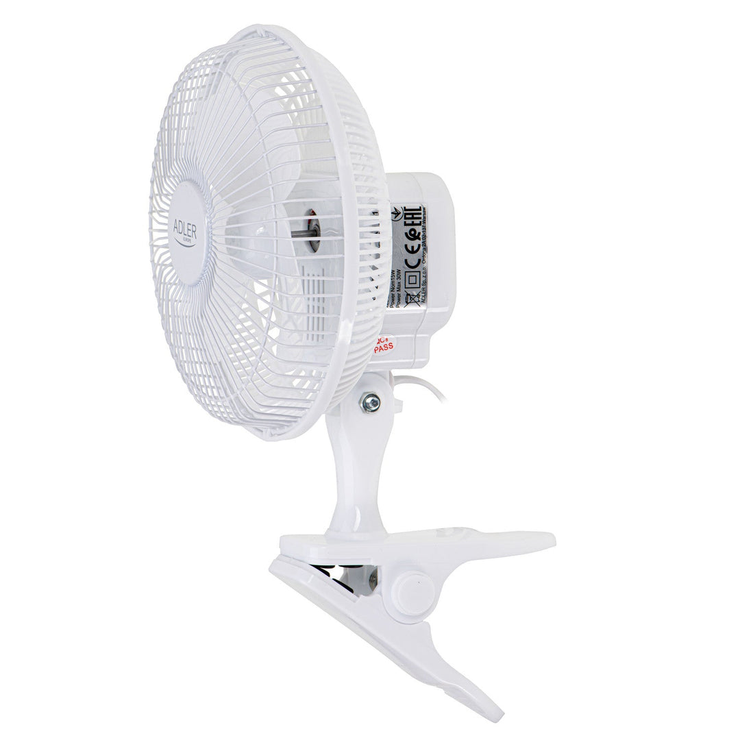 Adler stolni ventilator, kopča i postolje, promjer 15 cm, max. snaga 30 W, AD7317