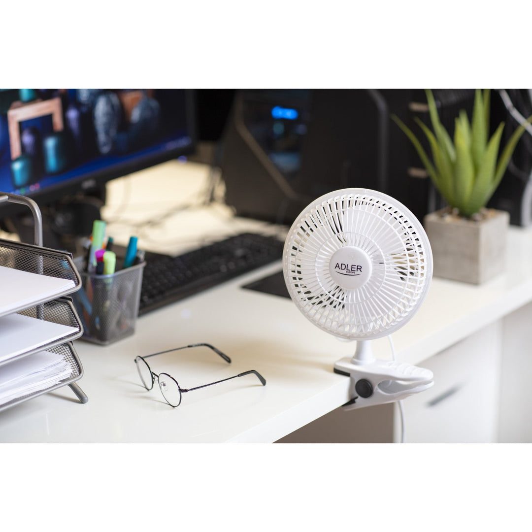 Adler stolni ventilator, kopča i postolje, promjer 15 cm, max. snaga 30 W, AD7317