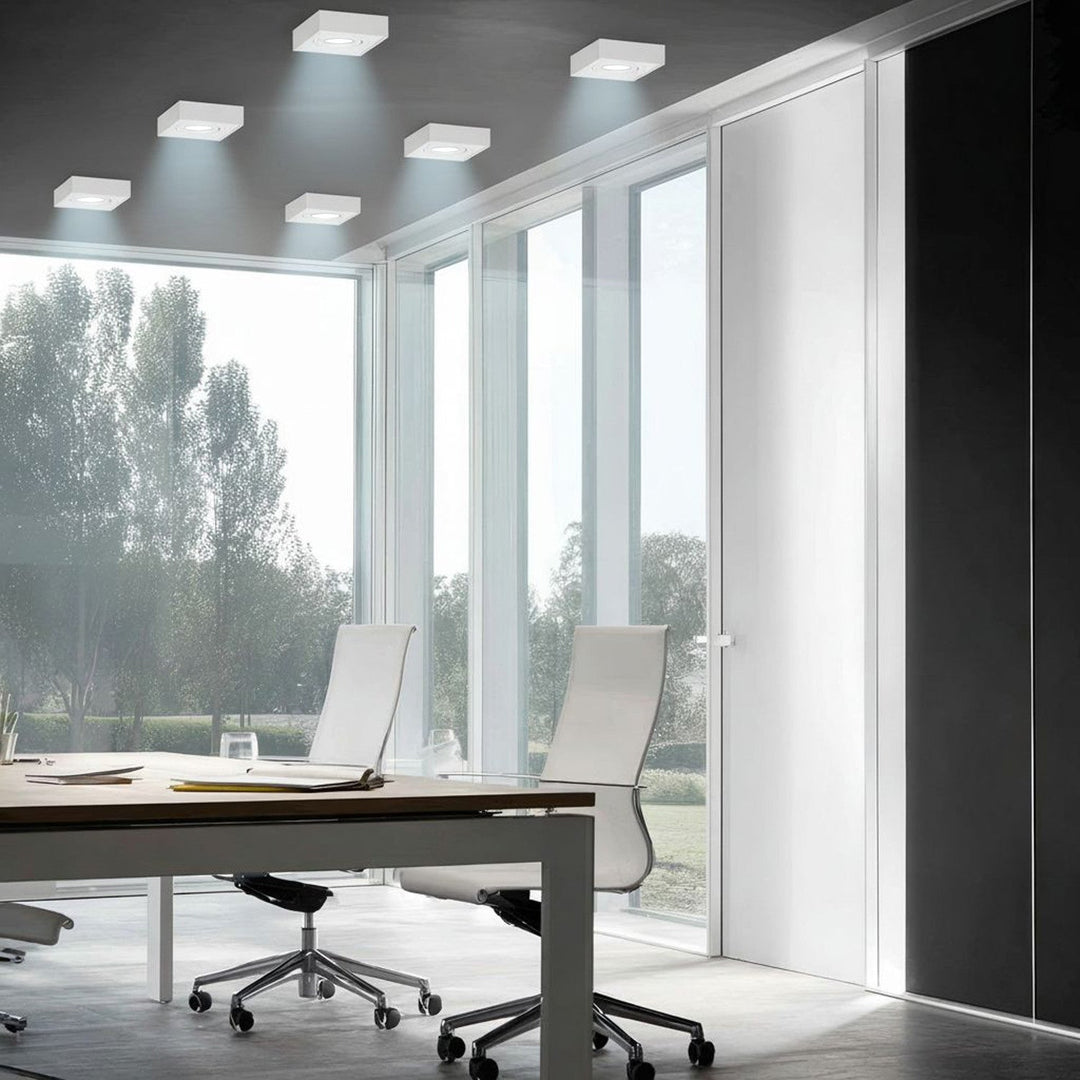 Maclean stropna svjetiljka s reflektorima, za izvore svjetlosti MR16/GU10, bijela, 94x94x32 mm, četvrtasta, aluminijska, MCE464 W