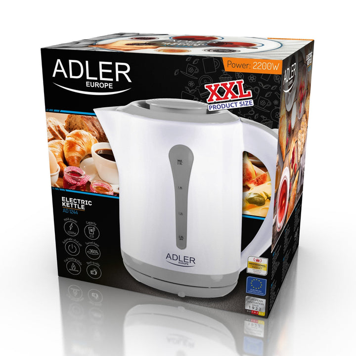 Veliki XXL električni čajnik od 2,5 l Adler AD 1244, snaga 2200 W