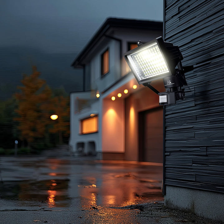 Solarna LED reflektorska svjetiljka s senzorom pokreta Maclean Energy IP44, 6 W, 360 lm, 6000 K hladno bijela, Li-ion baterija 2400 mAh, 5,5 V DC MCE442
