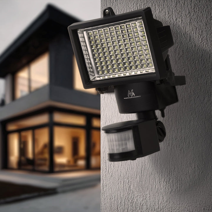 Solarna LED reflektorska svjetiljka s senzorom pokreta Maclean Energy IP44, 6 W, 360 lm, 6000 K hladno bijela, Li-ion baterija 2400 mAh, 5,5 V DC MCE442
