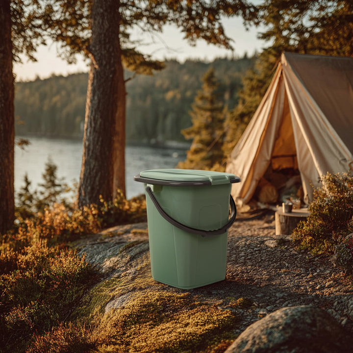 GreenBlue GB320GG zeleni i sivi prijenosni WC