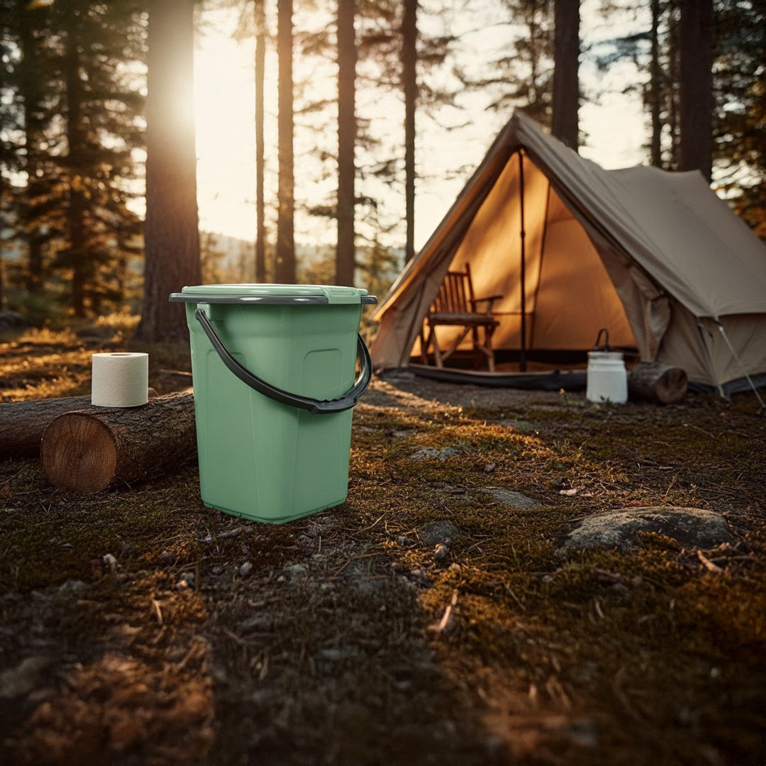 GreenBlue GB320GG zeleni i sivi prijenosni WC
