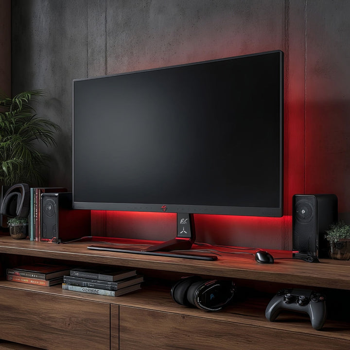 NanoRS stalak za gaming monitor, podesiva visina, RGB LED, 32-55", max. VESA 400x400, max. 40 kg, RS167