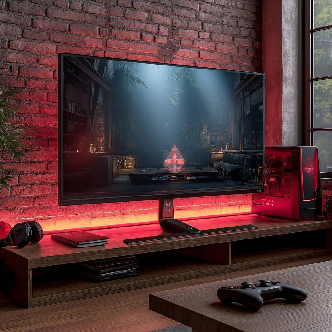 NanoRS stalak za gaming monitor, podesiva visina, RGB LED, 32-55", max. VESA 400x400, max. 40 kg, RS167