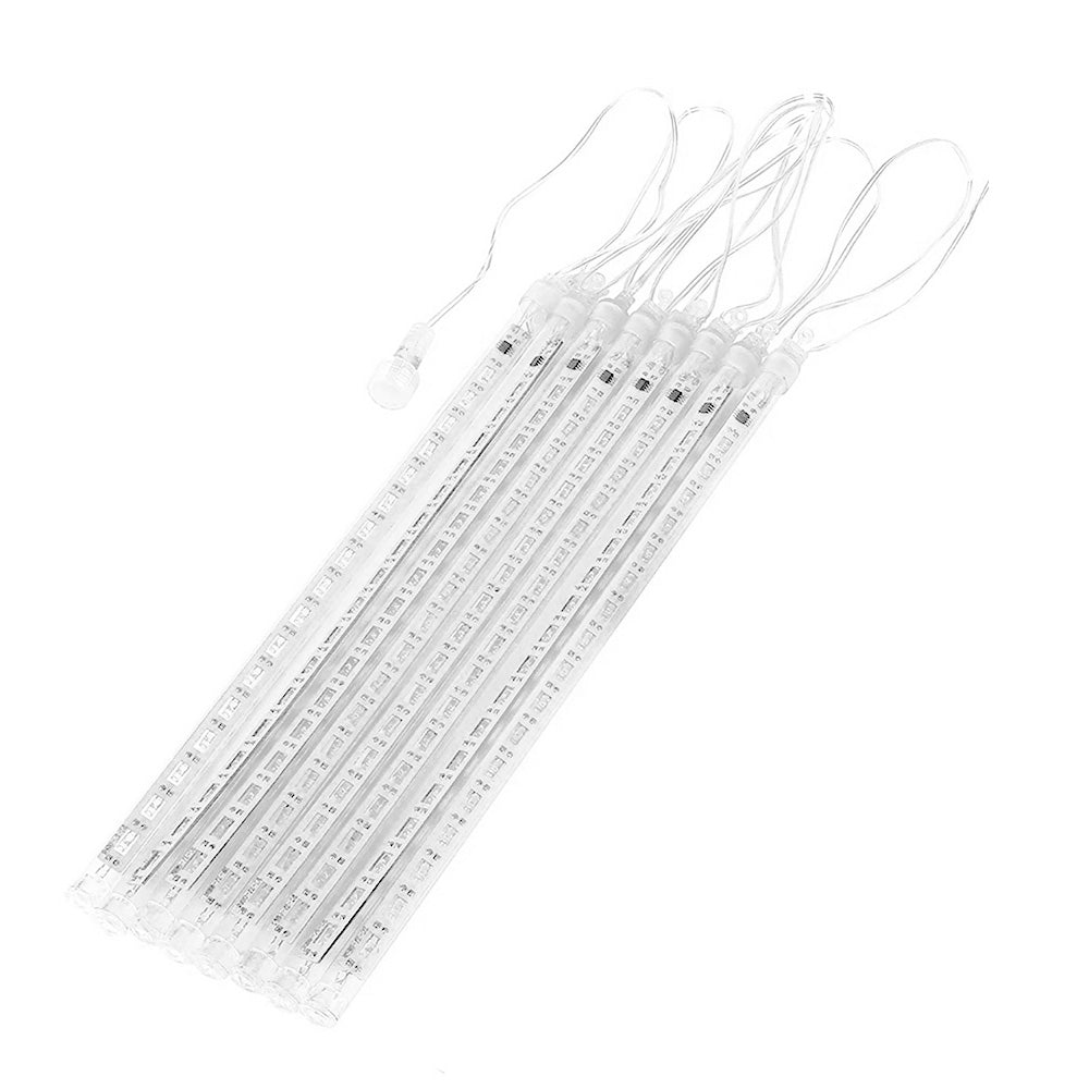 Maclean solarne LED svjetiljke, duljine 2,4 m, 144 LED diode, 8 RGB ledenjaka, način padajućih ledenjaka, Li baterija 800 mAh, MCE412