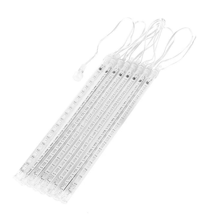 Maclean solarne LED svjetiljke, duljine 2,4 m, 144 LED diode, 8 RGB ledenjaka, način padajućih ledenjaka, Li baterija 800 mAh, MCE412