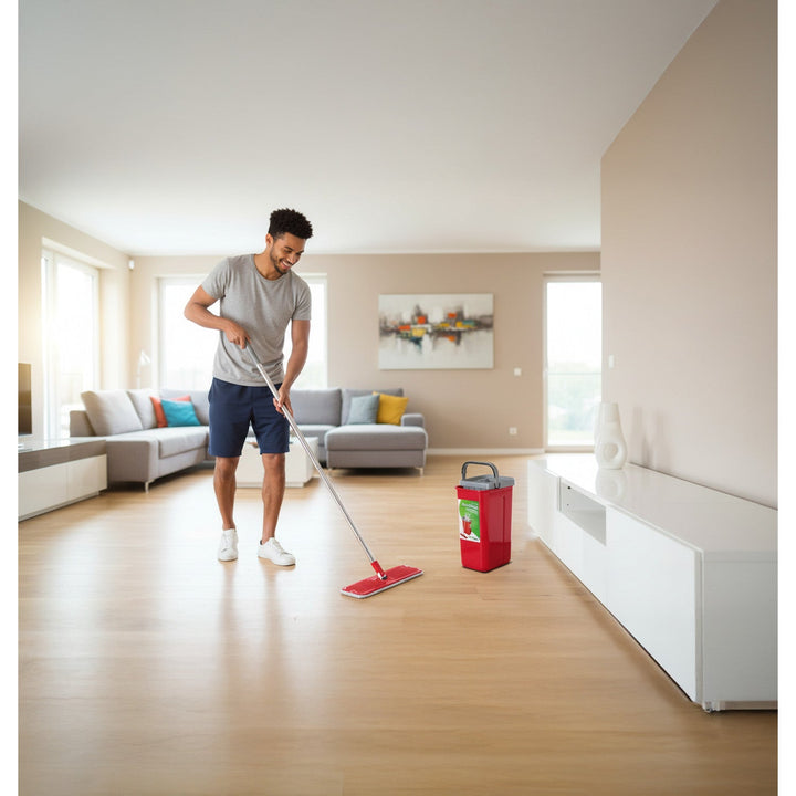 Plosnati mop s GreenBlue kanticom i cjedilom, dvije HQ mikrovlaknaste podloge, zapremina 5,7 L, MaxiClean GB870