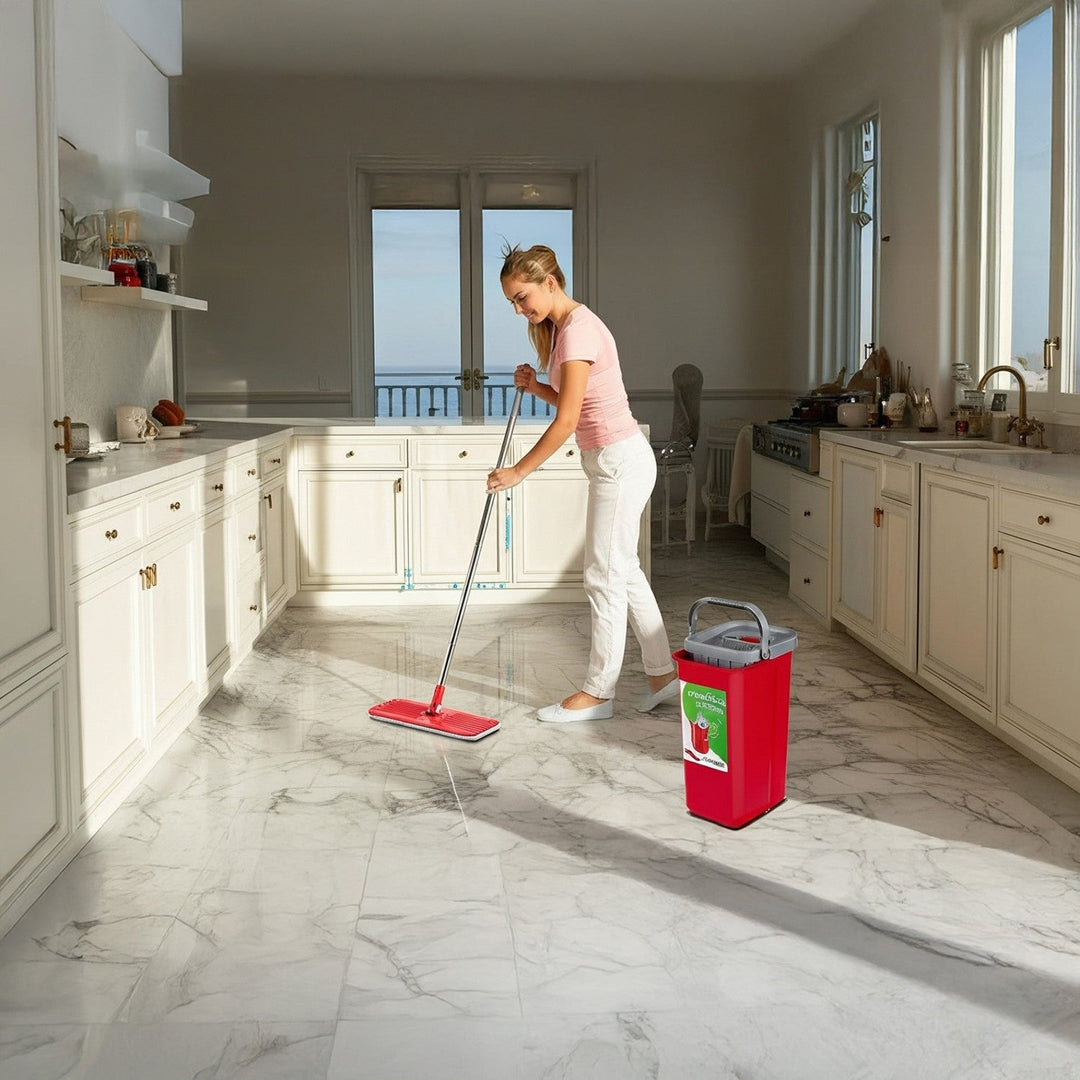 Plosnati mop s GreenBlue kanticom i cjedilom, dvije HQ mikrovlaknaste podloge, zapremina 5,7 L, MaxiClean GB870