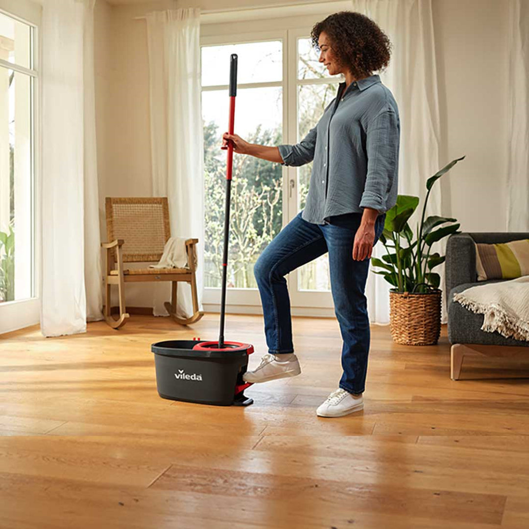 Vileda Turbo Deep Clean set rotirajućih mopa s ručkom i kantom