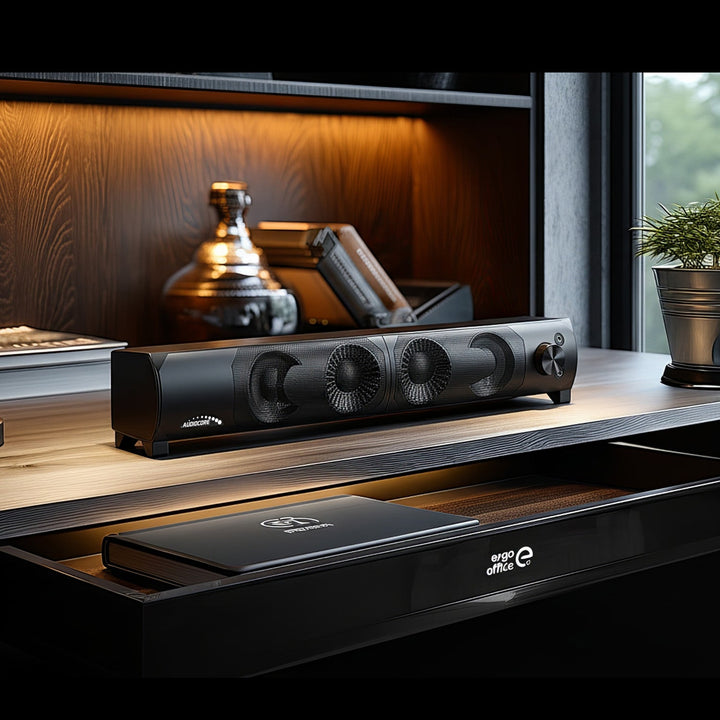 Audiocore 3Wx2 zvučnici za računalni soundbar, LED, USB 5V, linijski ulaz, AC955