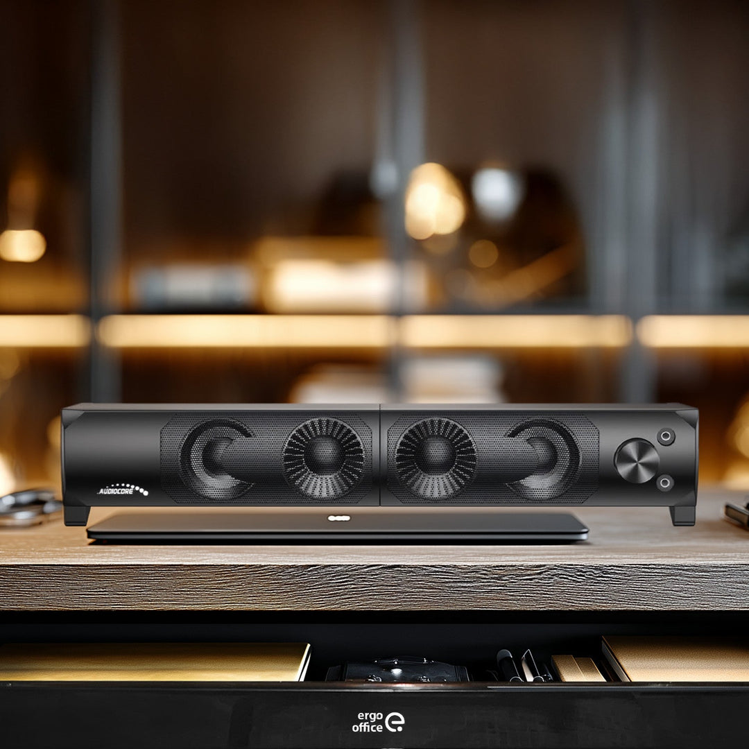 Audiocore 3Wx2 zvučnici za računalni soundbar, LED, USB 5V, linijski ulaz, AC955