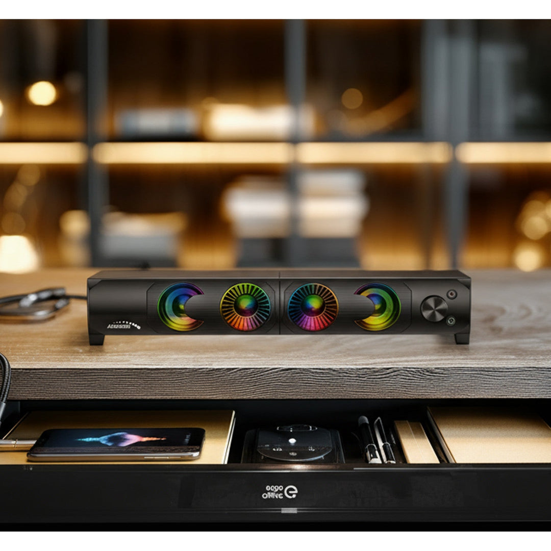 Audiocore 3Wx2 zvučnici za računalni soundbar, LED, USB 5V, linijski ulaz, AC955