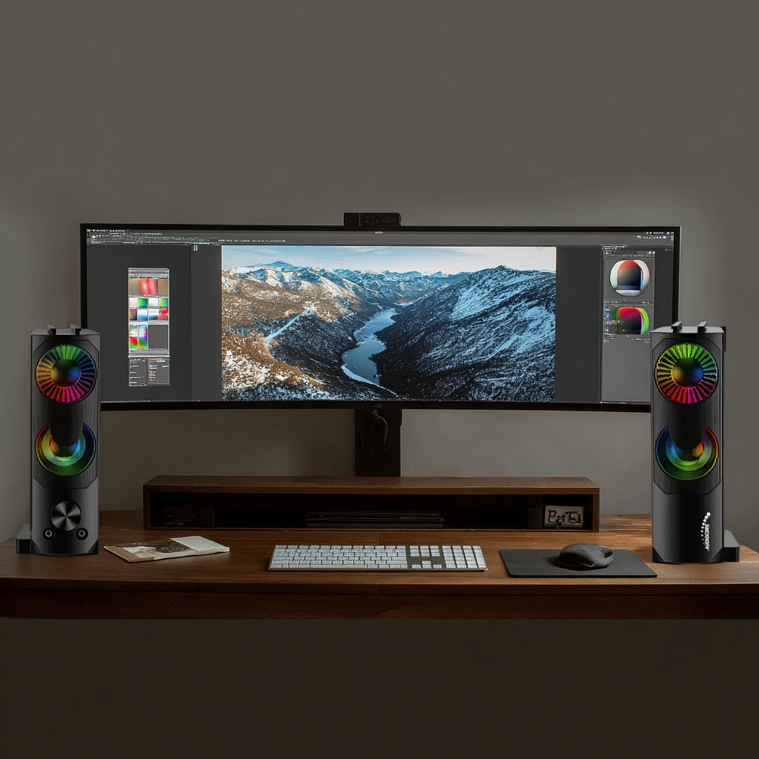 Audiocore 3Wx2 zvučnici za računalni soundbar, LED, USB 5V, linijski ulaz, AC955