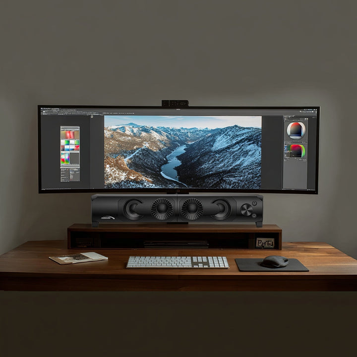Audiocore 3Wx2 zvučnici za računalni soundbar, LED, USB 5V, linijski ulaz, AC955