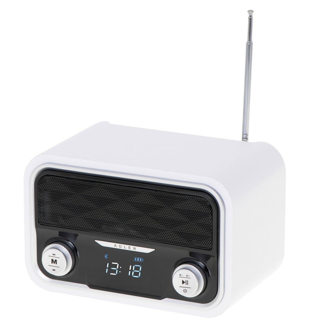Bluetooth FM radio 1800 mAh SD USB MP3 AUX LCD Adler AD 1185