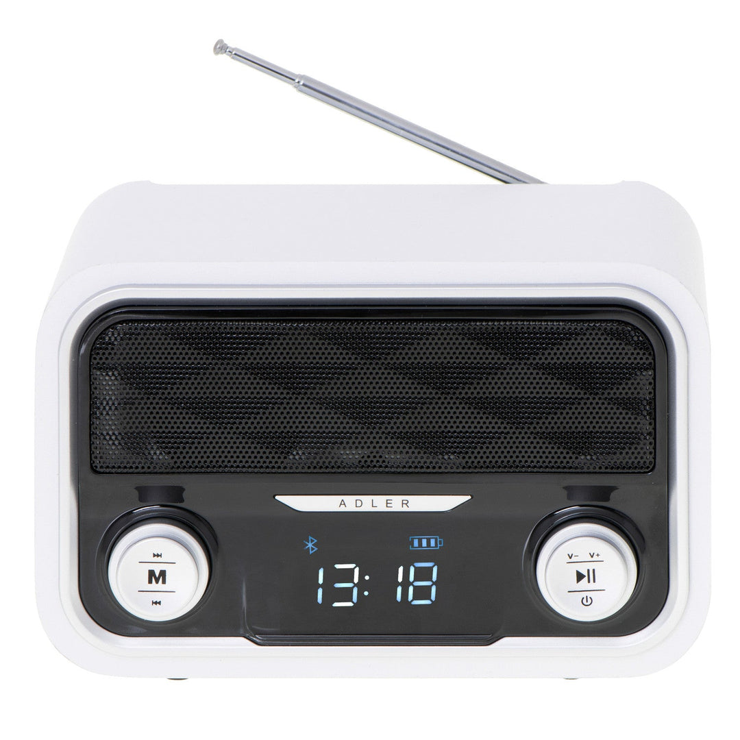 Bluetooth FM radio 1800 mAh SD USB MP3 AUX LCD Adler AD 1185