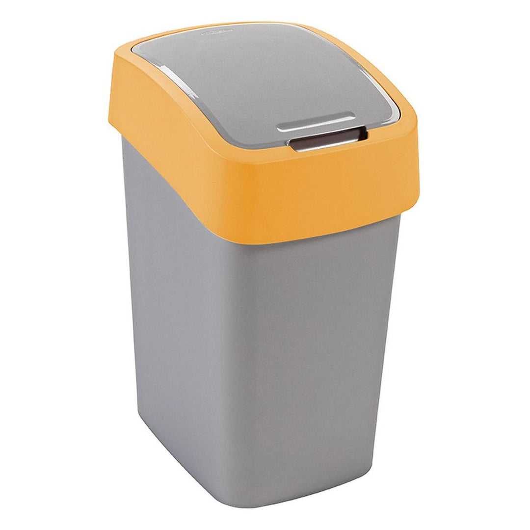 Cuver kanta za otpad, za razdvajanje otpada, s poklopcem, siva, okvir narančaste boje, 25 l, Flip Bin