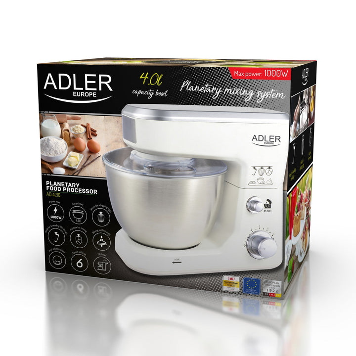 Adler AD 4216 1000W planetarni mikser – 6 brzina rada