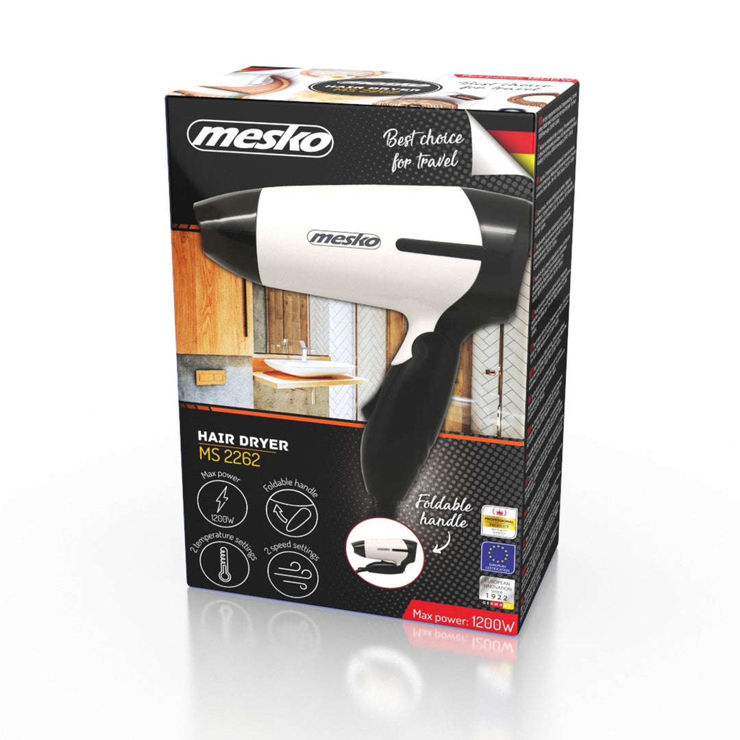 Mesko MS 2262 putni fen za kosu s preklopnom ručkom, 1000 W