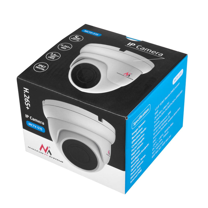 Maclean IPC 5MPx vanjska IP kamera, kupola, PoE, CMOS 1/2.8" SONY Starvis IMX335, H.265+, Onvif, MCTV-515