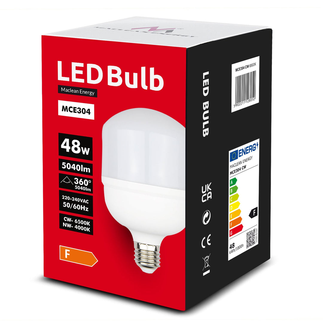 Maclean LED žarulja, E27, 48 W, 220-240 V AC, hladno bijela, 6500 K, 5040 lm, MCE304 CW