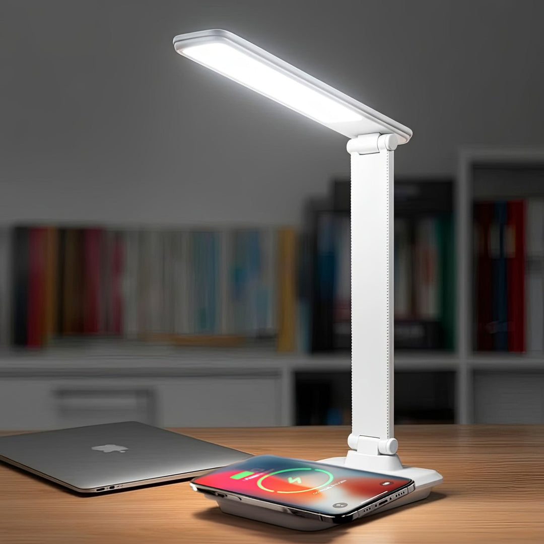 Maclean LED stolna lampa, max. 9 W, 220-240 V AC, promjenjiva boja, prigušiva, bežični punjač, 450 lm, MCE616 W