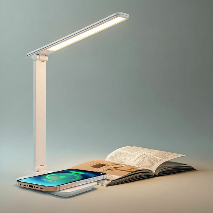 Maclean LED stolna lampa, max. 9 W, 220-240 V AC, promjenjiva boja, prigušiva, bežični punjač, 450 lm, MCE616 W