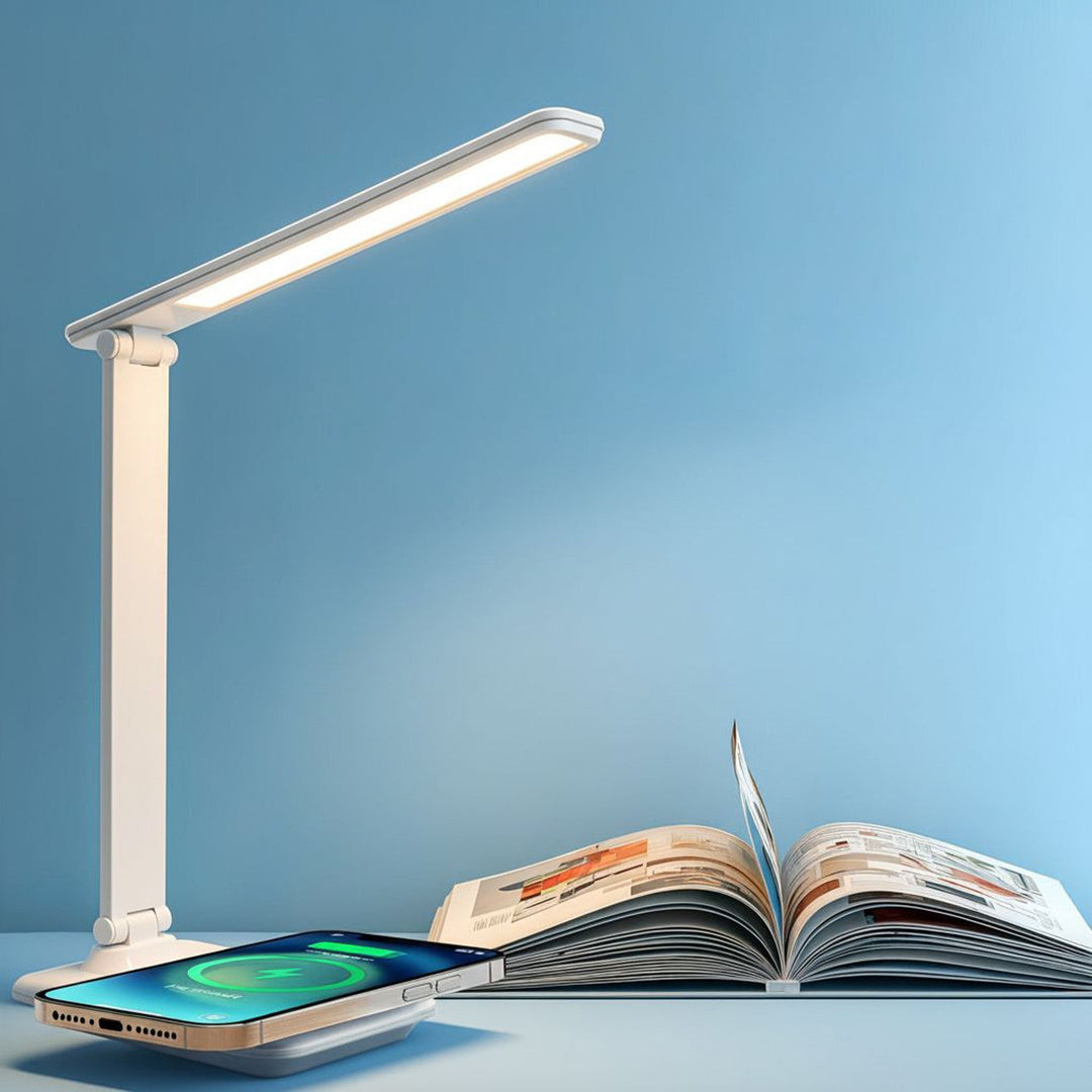 Maclean LED stolna lampa, max. 9 W, 220-240 V AC, promjenjiva boja, prigušiva, bežični punjač, 450 lm, MCE616 W