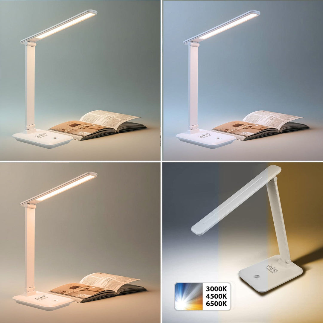 Maclean LED stolna lampa, max. 9 W, 220-240 V AC, promjenjiva boja, prigušiva, bežični punjač, 450 lm, MCE616 W